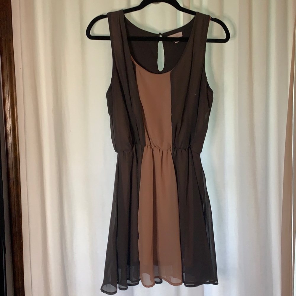 Grey and light pink dress